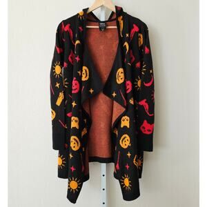 DISNEY Her Universe Hocus Pocus Dani Hooded Flyaway Halloween Cardigan Sz S/M